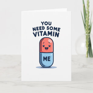 Einfache Vitamin-Me-Cute-Karte Karte