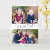 Einfache voeux de Noël 3 Foto Karte (Gelbe Blume)