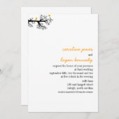 Einfache Vögel auf der Zweigstelle Baum Einladung (Vorne/Hinten)