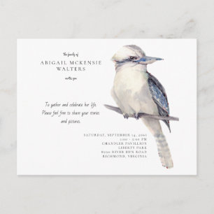 Einfache Vogel-Feier-des-Lebens-Einladung Postkarte