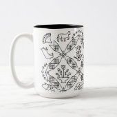 Einfache Völker - Block Sarahs Fielke des Monats Zweifarbige Tasse (Links)