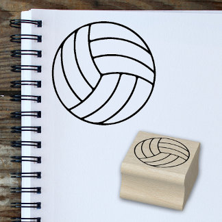 Einfache Volleyball-Mini-Briefmarke für Sportfans Gummistempel