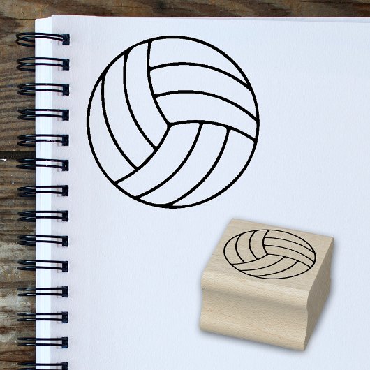 Einfache Volleyball-Mini-Briefmarke für Sportfans Gummistempel