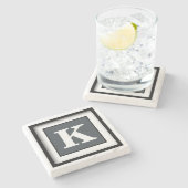 Einfache Vollfarbe anzeigen Steinuntersetzer (Seitenansicht)