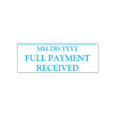 Einfache "VOLLSTÄNDIGE ZAHLUNG ERHALTEN" Briefmark Permastempel (Design)