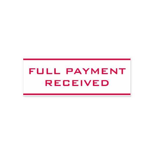 Einfache "VOLLSTÄNDIGE ZAHLUNG ERHALTEN" Briefmark Permastempel (Design)