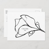 Einfache, von Hand Gezeichnet, florale Stem II Bee Postkarte (Vorne/Hinten)