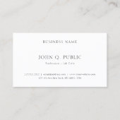 Einfache Vorlage Elegant Beruflich Moderne Eleganz Visitenkarte (Rückseite)