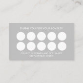 Einfache Vorlage für 10 Briefmarke-Treuekarten Visitenkarte (Rückseite)