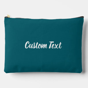 Einfache Vorlage für Aquamarine und weiße Skriptte Zubehörtasche