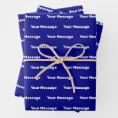 Einfache Vorlage für blau und weiß (Navy) Geschenkpapier Set (Beispiel)