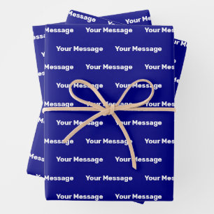 Einfache Vorlage für blau und weiß (Navy) Geschenkpapier Set
