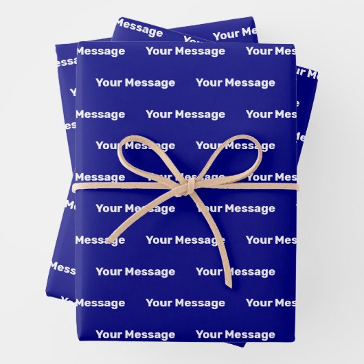 Einfache Vorlage für blau und weiß (Navy) Geschenkpapier Set (Beispiel)