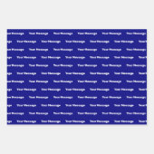 Einfache Vorlage für blau und weiß (Navy) Geschenkpapier Set (Vorderseite)