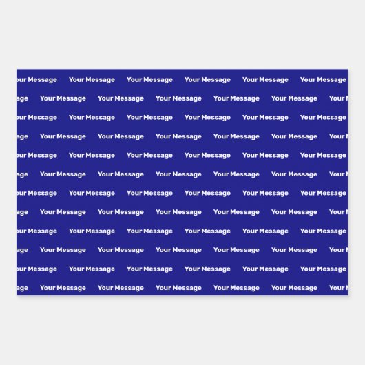 Einfache Vorlage für blau und weiß (Navy) Geschenkpapier Set (Vorderseite)