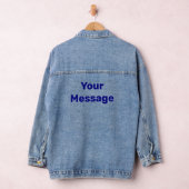 Einfache Vorlage für blaue Navy-Text Jeansjacke (Hangar)