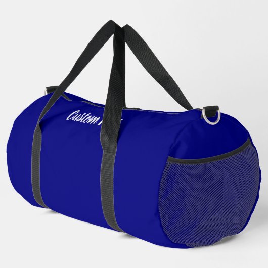 Einfache Vorlage für blaue und weiße Skripte Duffle Bag (Rechte Ecke)