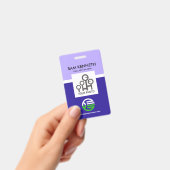 Einfache Vorlage für Creative Blue Column Company Ausweis (Handheld)