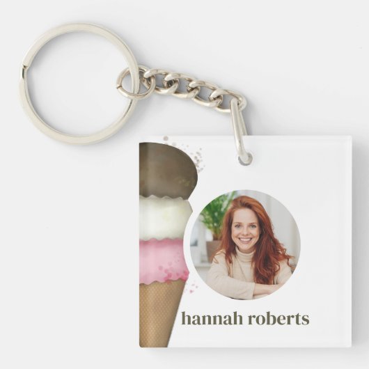 Einfache Vorlage für die ID-Creme des Geschäftspar Schlüsselanhänger (Vorderseite)