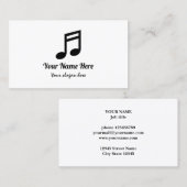 Einfache Vorlage für die Visitenkarte von Musikleh (Vorne/Hinten)