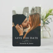 Einfache Vorlage für elegantes Foto Save the Date (Stehend Vorderseite)