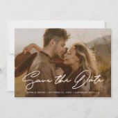 Einfache Vorlage für elegantes Foto Save the Date (Vorderseite)