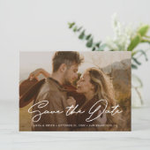 Einfache Vorlage für elegantes Foto Save the Date (Stehend Vorderseite)
