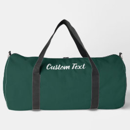 Einfache Vorlage für grüne und weiße Skripte Duffle Bag