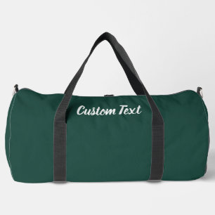 Einfache Vorlage für grüne und weiße Skripte Duffle Bag