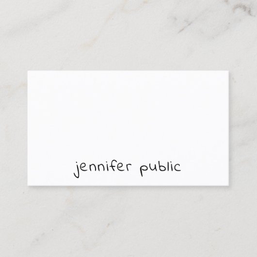 Einfache Vorlage für handgeschriebenen Text Visitenkarte (Vorderseite)