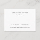 Einfache Vorlage für Handschrift Beruflich Visitenkarte (Rückseite)