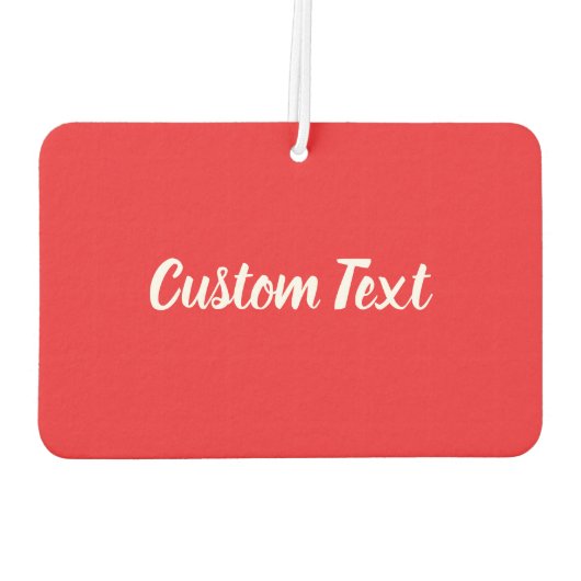 Einfache Vorlage für helle, rote und weiße Skripte Autolufterfrischer (Rückseite)