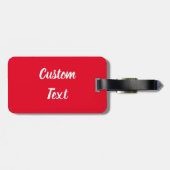 Einfache Vorlage für helle, rote und weiße Skripte Gepäckanhänger (Rückseite horizontal)