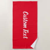 Einfache Vorlage für helle, rote und weiße Skripte Strandtuch (Vorderseite)