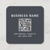 Einfache Vorlage für Ihren QR-Code | Dunkelgrau (Vorderseite)