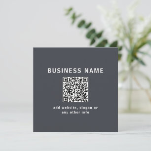 Einfache Vorlage für Ihren QR-Code   Dunkelgrau