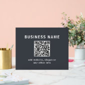 Einfache Vorlage für Ihren QR-Code | Dunkelgrau Acrylschild (Hochzeit)