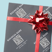 Einfache Vorlage für Ihren QR-Code | Dunkelgrau Geschenkpapier