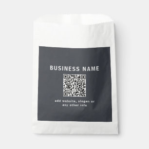Einfache Vorlage für Ihren QR-Code Dunkelgrau Geschenktütchen