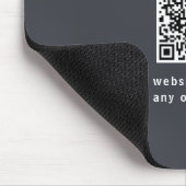 Einfache Vorlage für Ihren QR-Code | Dunkelgrau Mousepad (Ecke)