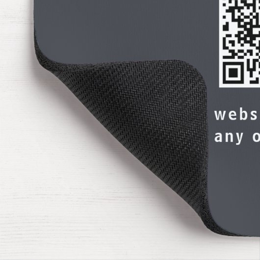 Einfache Vorlage für Ihren QR-Code | Dunkelgrau Mousepad (Ecke)