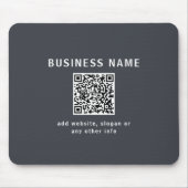 Einfache Vorlage für Ihren QR-Code | Dunkelgrau Mousepad (Vorne)