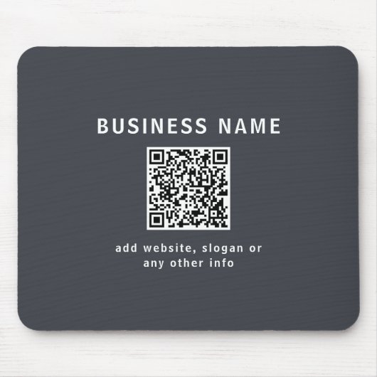 Einfache Vorlage für Ihren QR-Code | Dunkelgrau Mousepad (Vorne)
