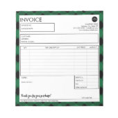 Einfache Vorlage für Karierte Grenzrechnungen mit Notizblock (Vorderseite)