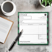 Einfache Vorlage für Karierte Grenzrechnungen mit Notizblock