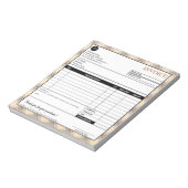 Einfache Vorlage für Karierte grenzübergreifende R Notizblock (Rotiert)