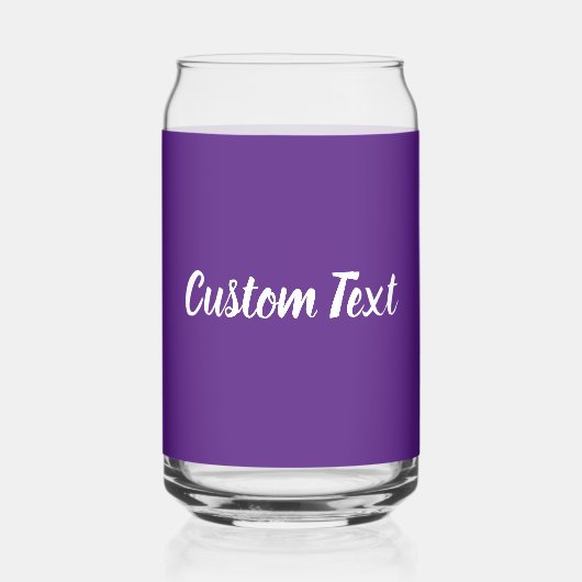 Einfache Vorlage für Lila und weiße Skripte Dosenglas (Vorderseite)