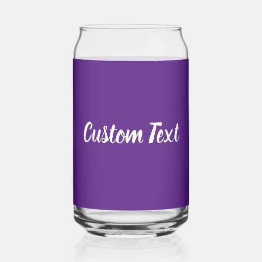 Einfache Vorlage für Lila und weiße Skripte Dosenglas (Rückseite)