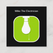 Einfache Vorlage für moderne Elektroskarten Quadratische Visitenkarte (Vorderseite)