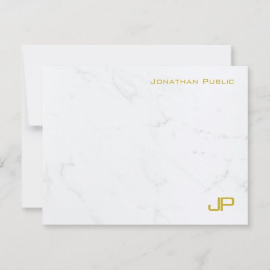 Einfache Vorlage für modernes, weißes Marmor (Vorderseite)